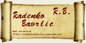 Radenko Bavrlić vizit kartica